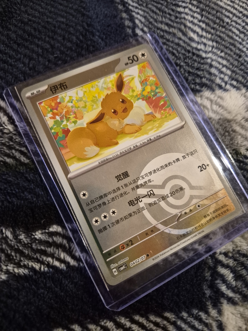 Eevee Silver Trading Card - Brown